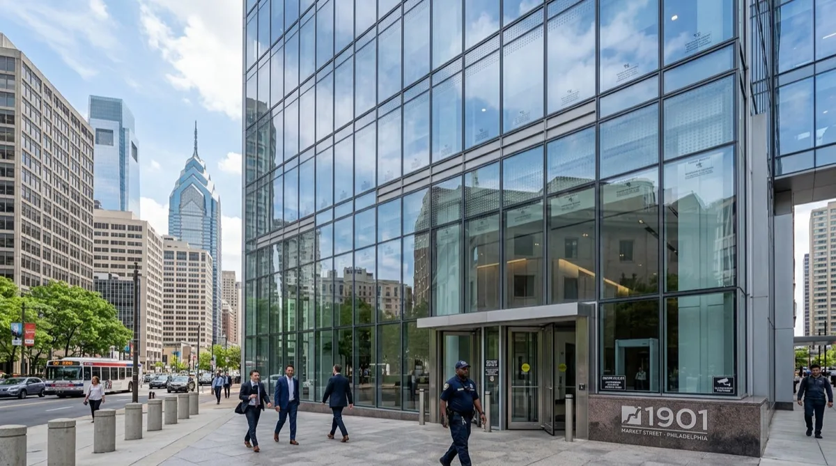 Bomb blast window film in Philadelphia office tower Office tower bomb blast window film in Philadelphia