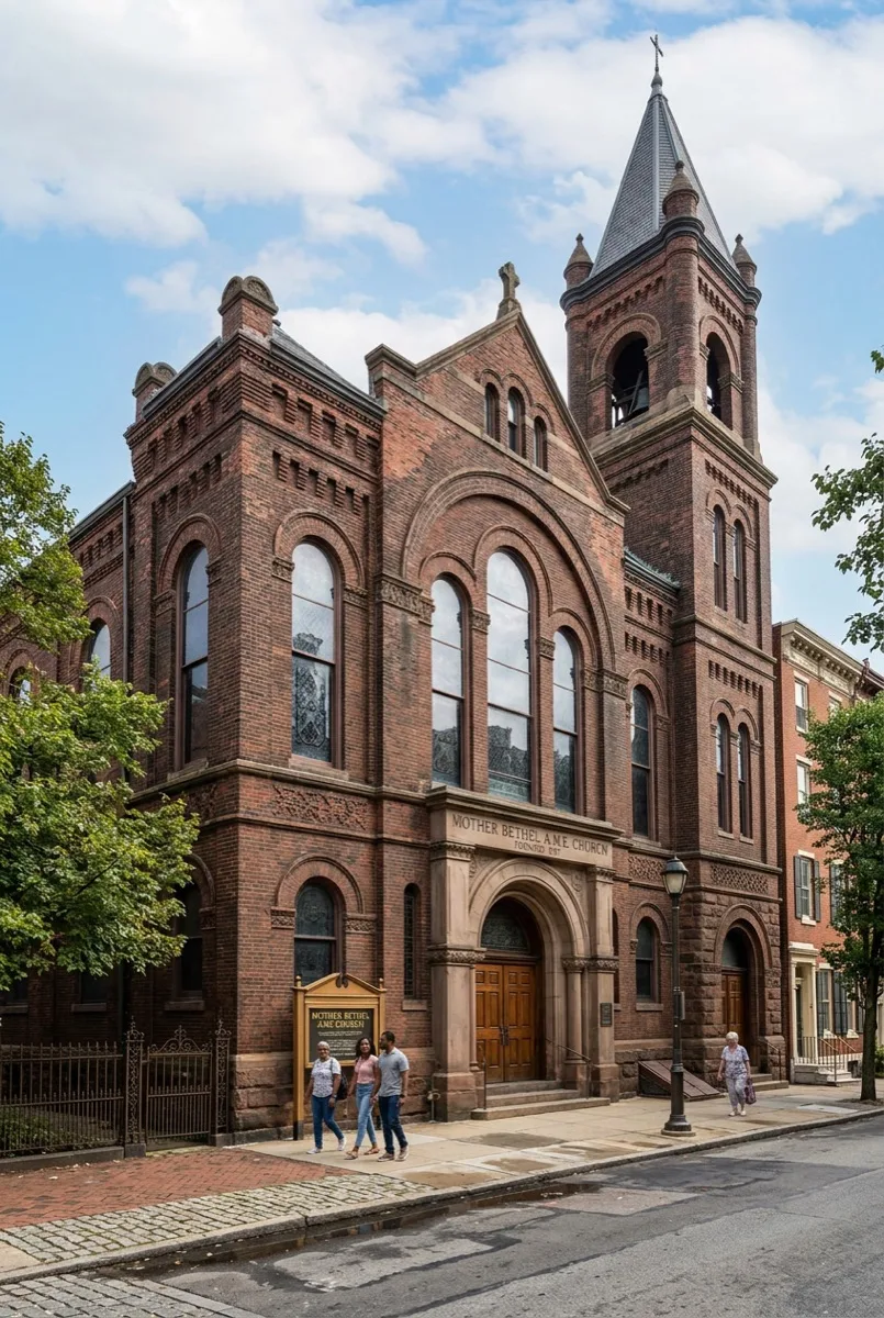 Historic North Philadelphia AME church fellowship hall with 3M Thinsulate window film