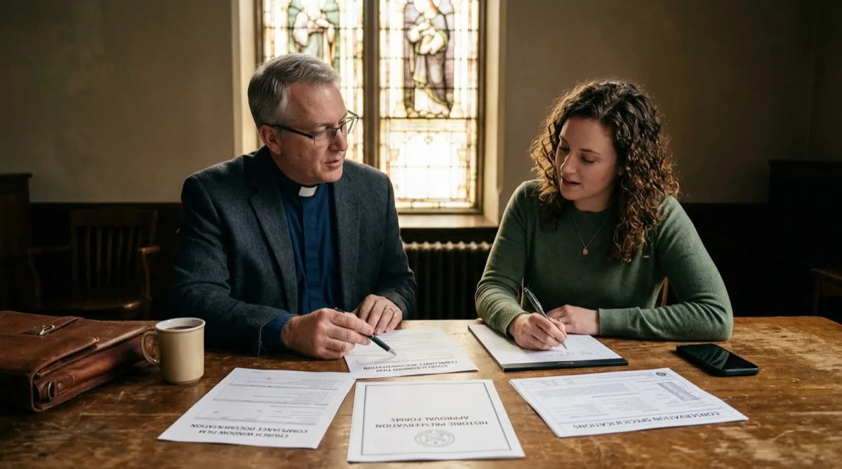 Church window film conservation specs energy data and security documentation