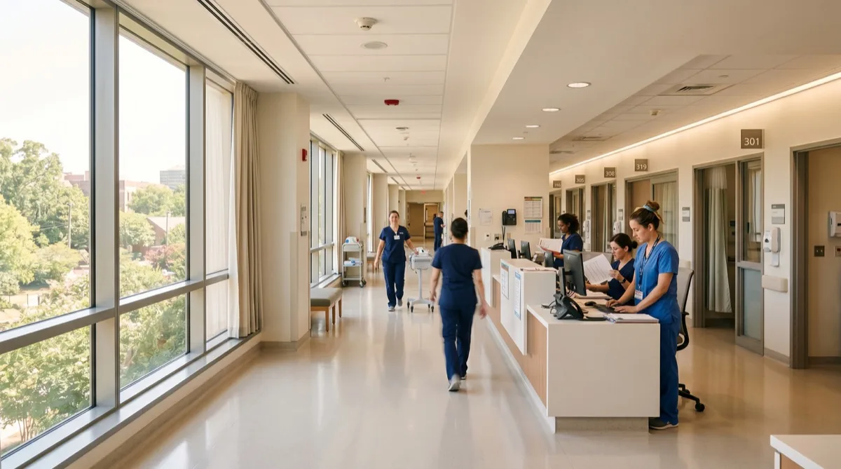 UV protection film in a Philadelphia hospital patient room UV protection film in a Philadelphia hospital patient room